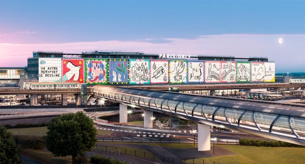 Une fresque évolutive sur la façade d’Orly4 au fil de ses progrès en matière environnementale